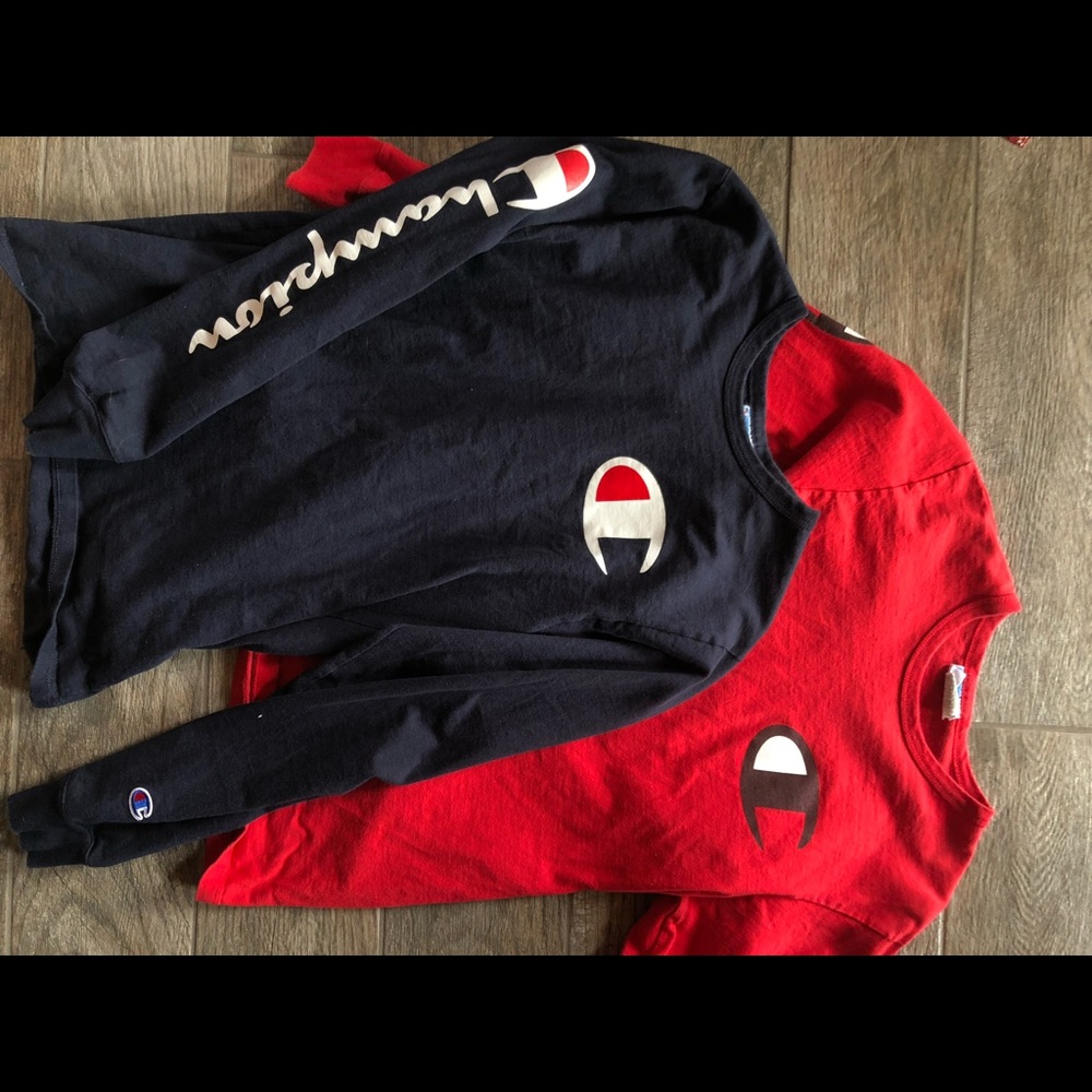 Long sleeve champion T-shirt set of two